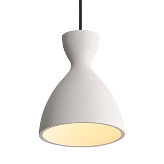 Golden Lighting Aethera 7in Integrated LED Pendant in White Sandstone Cement (36|2173-7 WCT)