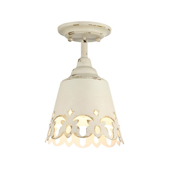 Wry Lighting Eloise 1-light Semi-Flush Mount in Antique Ivory (36|0883-SF AI)