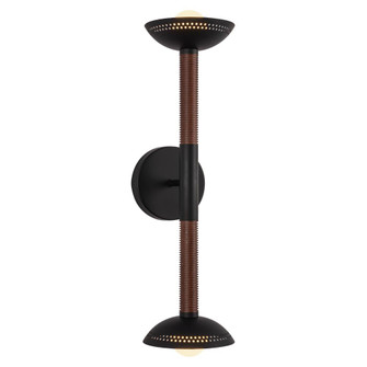 Arden 23-in Matte Black/Opal Glass Damp-Rated Dimmable LED Wall/Vanity Light with Shade (7713|WV616223MBOP-UNV)