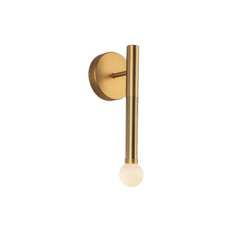 Arden 14-in Brushed Gold/Opal Glass Damp-Rated Dimmable LED Wall/Vanity Light (7713|WV612114BGOP-UNV)