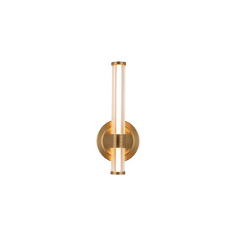 Elsie 12-in Brushed Gold Damp-Rated Dimmable LED Wall/Vanity Light (7713|WV509012BG-UNV)