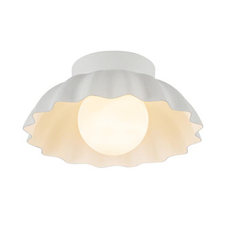 Soleil 10-in Antique White/Opal Glass Damp-Rated Dimmable LED Wall/Vanity Light (7713|WV436910AWOP-3WCCT-UNV)