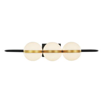 Tagliato 32-in Matte Black/Brushed Gold Damp-Rated Dimmable LED Wall/Vanity Light (7713|WV302003MBBG-UNV)