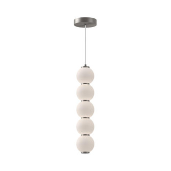 Bijou 5-in Brushed Nickel/Opal Matte Glass LED Pendant (7713|PD531515BNOP-UNV)
