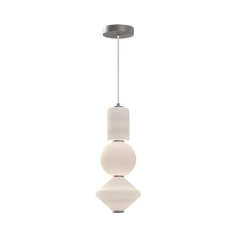 Bijou 8-in Brushed Nickel/Opal Matte Glass Dimmable LED Pendant (7713|PD530341BNOP-UNV)