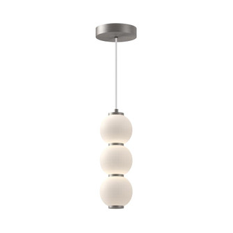 Bijou 7-in Brushed Nickel/Opal Matte Glass Dimmable LED Pendant (7713|PD530313BNOP-UNV)