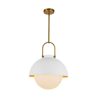 Harper 16-in White/Opal Glass Socket Pendant (7713|PD507216WHOP)