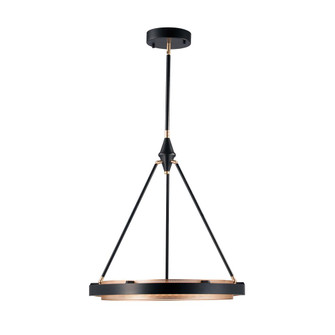 Duo 24-in Classic Black/Gold Shimmer Dimmable LED Pendant (7713|PD302724CBGS-UNV-010)
