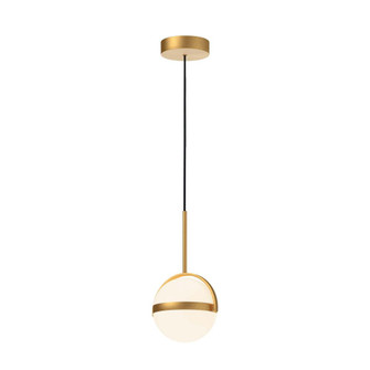 Globo 7-in Brushed Gold LED Pendant (7713|PD301001BG-UNV)
