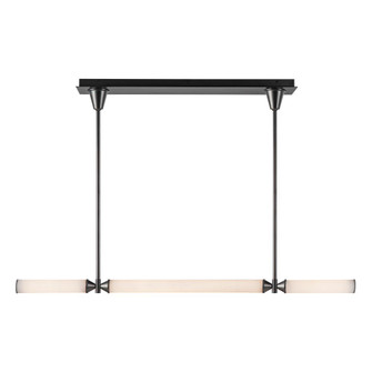 Edwin 48-in Urban Bronze/Frosted Ribbed Glass Dimmable LED Linear Pendant (7713|LP348148UBFR-UNV)