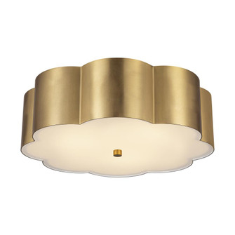 Blossom 14-in Brushed Gold Socket Flush Mount (7713|FM603314BG)
