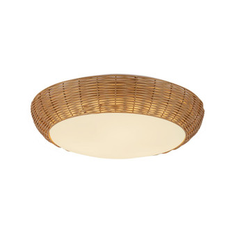 Merida 17-in Rattan Socket Flush Mount (7713|FM511217RA)