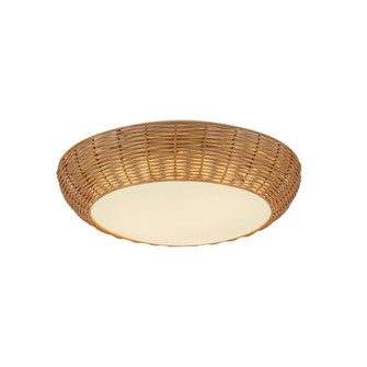 Merida 14-in Rattan Socket Flush Mount (7713|FM511014RA)
