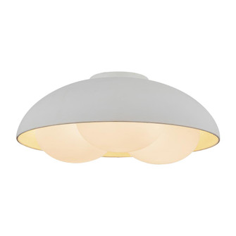 Robyn 16-in Antique White/Opal Glass Socket Flush Mount (7713|FM495316AWOP)