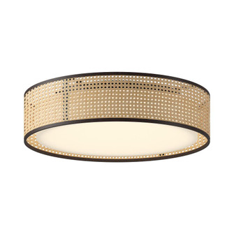 Lyla 20-in Rattan Dimmable LED Flush Mount (7713|FM479020RB-5CCT)