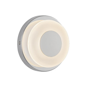Stephord 4-in Chrome/Frosted Glass Dimmable LED Wall Sconce (461|WS97204-CH/FR)