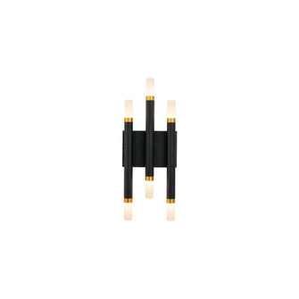 Draven 7-in Black Dimmable LED Wall Sconce (461|WS19707-BK-UNV)
