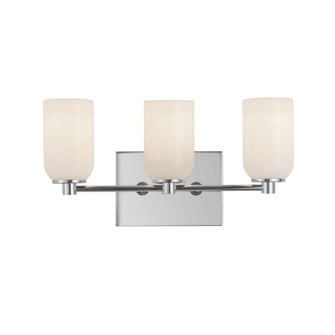 Nola 18-in Chrome/Glossy Opal Glass Socket Damp-Rated Vanity Light (461|VL57718-CH/GO)