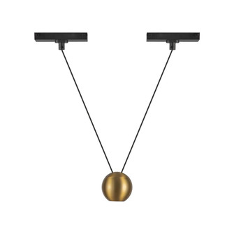Faria Double 3-in Brushed Gold Trilo Track Pendant (461|TRP27203-BG)