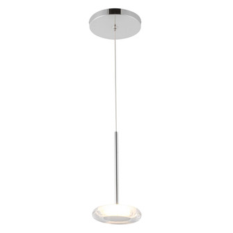 Stephord 4-in Chrome/Clear Glass LED Pendant (461|PD97204-CH/CL)