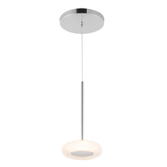 Stephord 4-in Chrome/Frosted Glass Dimmable LED Pendant (461|PD97204-CH/FR)