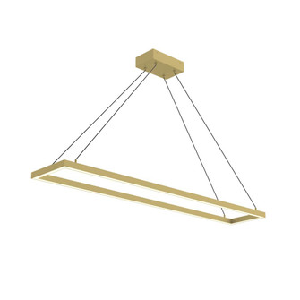 Piazza 48-in Brushed Gold Rectangular Dimmable LED Pendant (461|PD88548-BG-UNV-010)