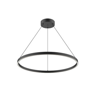 Cerchio 32-in Black Dimmable LED Downlight Pendant (461|PD87132-BK-UNV-010)