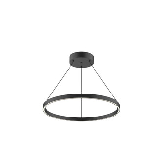 Cerchio 24-in Black Dimmable LED Downlight Pendant (461|PD87124-BK-UNV-010)