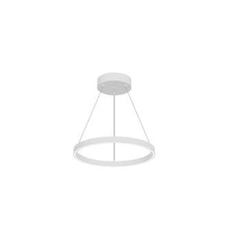 Cerchio 18-in White LED Pendant (461|PD87118-WH-UNV-010)