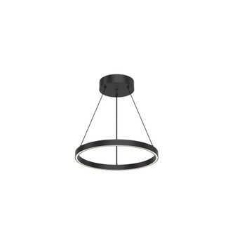 Cerchio 18-in Black Dimmable LED Downlight Pendant (461|PD87118-BK-UNV-010)