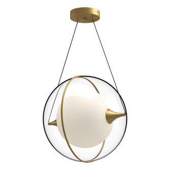 Aries 16-in Brushed Gold LED Pendant (461|PD76716-BG-UNV)