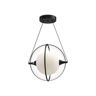 Aries 12-in Black Dimmable LED Pendant (461|PD76712-BK-UNV)