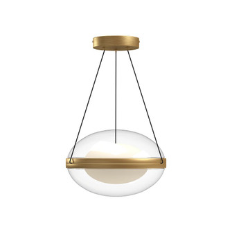 Virgo 12-in Brushed Gold/Opal Glass LED Pendant (461|PD76312-BG/OP-UNV)