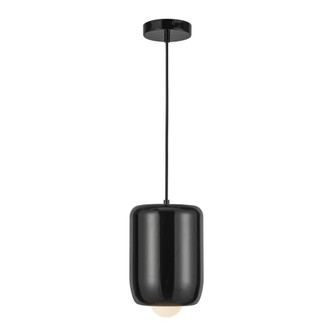 Hayden 7-in Glossy Black LED Pendant (461|PD68507-GBK-UNV)