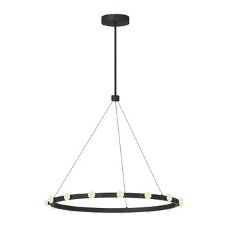 Rezz 28-in Black Dimmable LED Pendant (461|PD63428-BK-UNV)