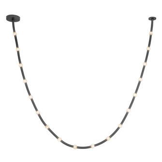 Corda 17-ft Black/Opal Glass LED Pendant (461|PD39317-BK/OP-UNV-010)