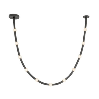 Corda 10-ft Black/Opal Glass Dimmable LED Pendant (461|PD39310-BK/OP-UNV-010)