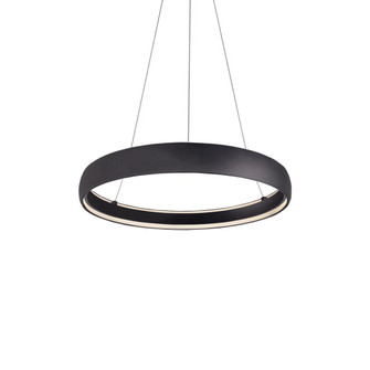 Halo 35-in Black Dimmable LED Pendant (461|PD22735-BK-UNV)