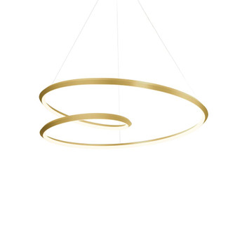 Ampersand 32-in Brushed Gold Dimmable LED Pendant (461|PD22332-BG-UNV)
