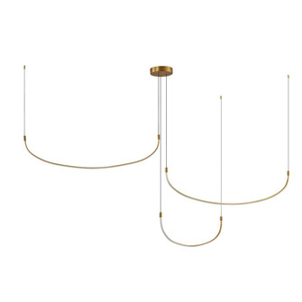 Talis 70-in Brushed Gold 3 Light Dimmable LED Multi Pendant (461|MP89370-BG-UNV)