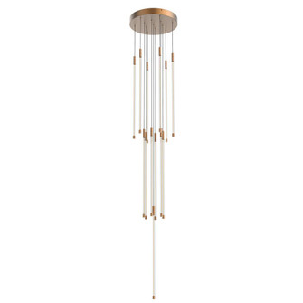 Motif 27-in Brushed Gold 13 Light Dimmable LED Multi Pendant (461|MP75127-BG-UNV-010)