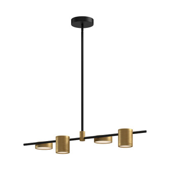 Jayden 40-in Black/Brushed Gold LED Linear Pendant (461|LP96840-BK/BG-UNV)