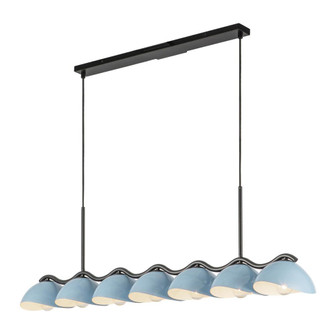 Atlas 42-in Black/Cerulean Socket Linear Pendant (461|LP57642-BK/CER)