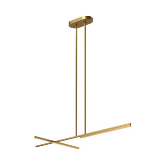 Shift 48-in Brushed Gold Dimmable LED Linear Pendant (461|LP28748-BG-UNV)