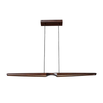 Dakota 42-in Walnut Dimmable LED Linear Pendant (461|LP21647-WT-UNV)
