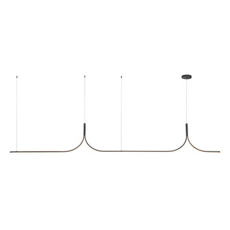 Thread 10-ft Black Dimmable LED (Remote Driver) Linear Pendant (461|LP17910-BK-UNV-010-RT)