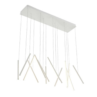 Chute 40-in White Dimmable LED Linear Pendant (461|LP14840-WH-UNV-010)