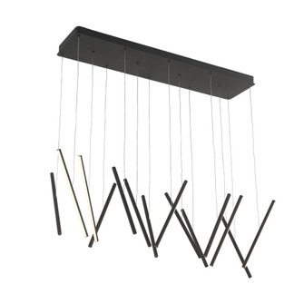 Chute 40-in Black Dimmable LED Linear Pendant (461|LP14840-BK-UNV-010)