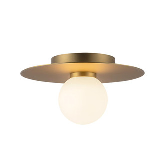 Elixir 10-in Brushed Gold Dimmable LED Flush Mount (461|FM15510-BG-UNV)