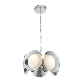 Cleo 16-in Chrome/Opal Glass LED Chandelier (461|CH77916-CH/OP-UNV)